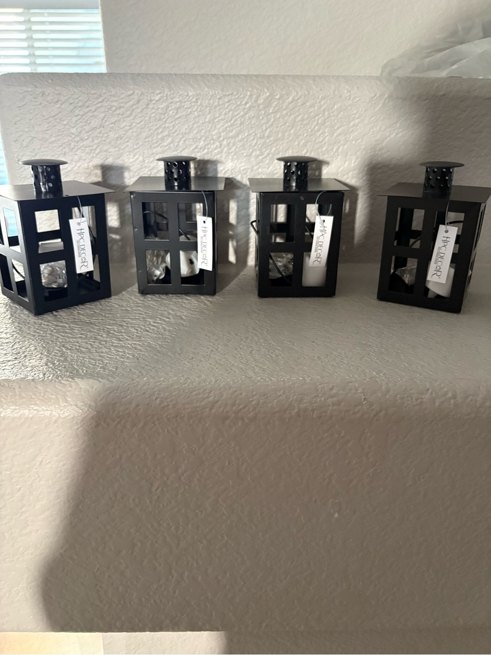 Black Mini Decorative Metal Lanterns